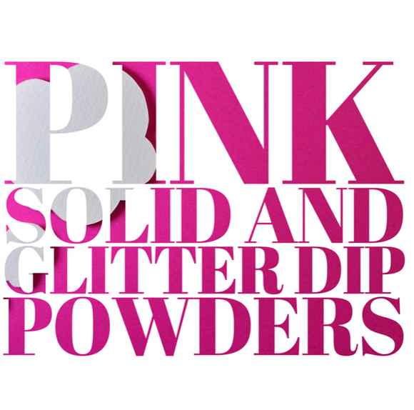Pink Solid and Glitter Dips
