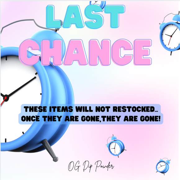 Last Chance Products-Discontinued Products That Will Not Be Restocked