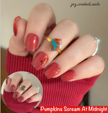 Pumpkins Scream At Midnight Nail Dip Powder