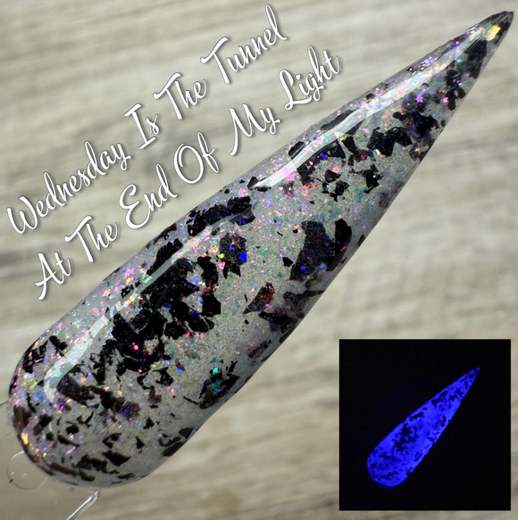 Wednesday is The Tunnel At The End Of My Light Nail Dip Powder