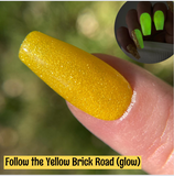 Off To See The Wizard and Follow The Yellow Brick Road Nail Dip Powder