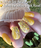 Off To See The Wizard and Follow The Yellow Brick Road Nail Dip Powder