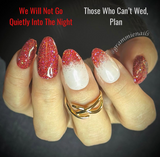 We Will Not Go Quietly Into The Night! and We Will Not Vanish Without A Fight! Nail Dip Powder