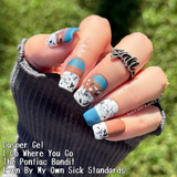 Pray Like Hell and Hold On, Born a Willow or Born an Oak, Hell of a Cowboy, and I'm Already in Timeout Son Nail Dip Powder