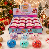 2.5" Christmas Reindeer TPR Bead Squishy Sensory Fidget Toy (color is a surprise)