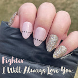 Fighter, Just a Girl, You Don't Own Me, and Respect Nail Dip Powder