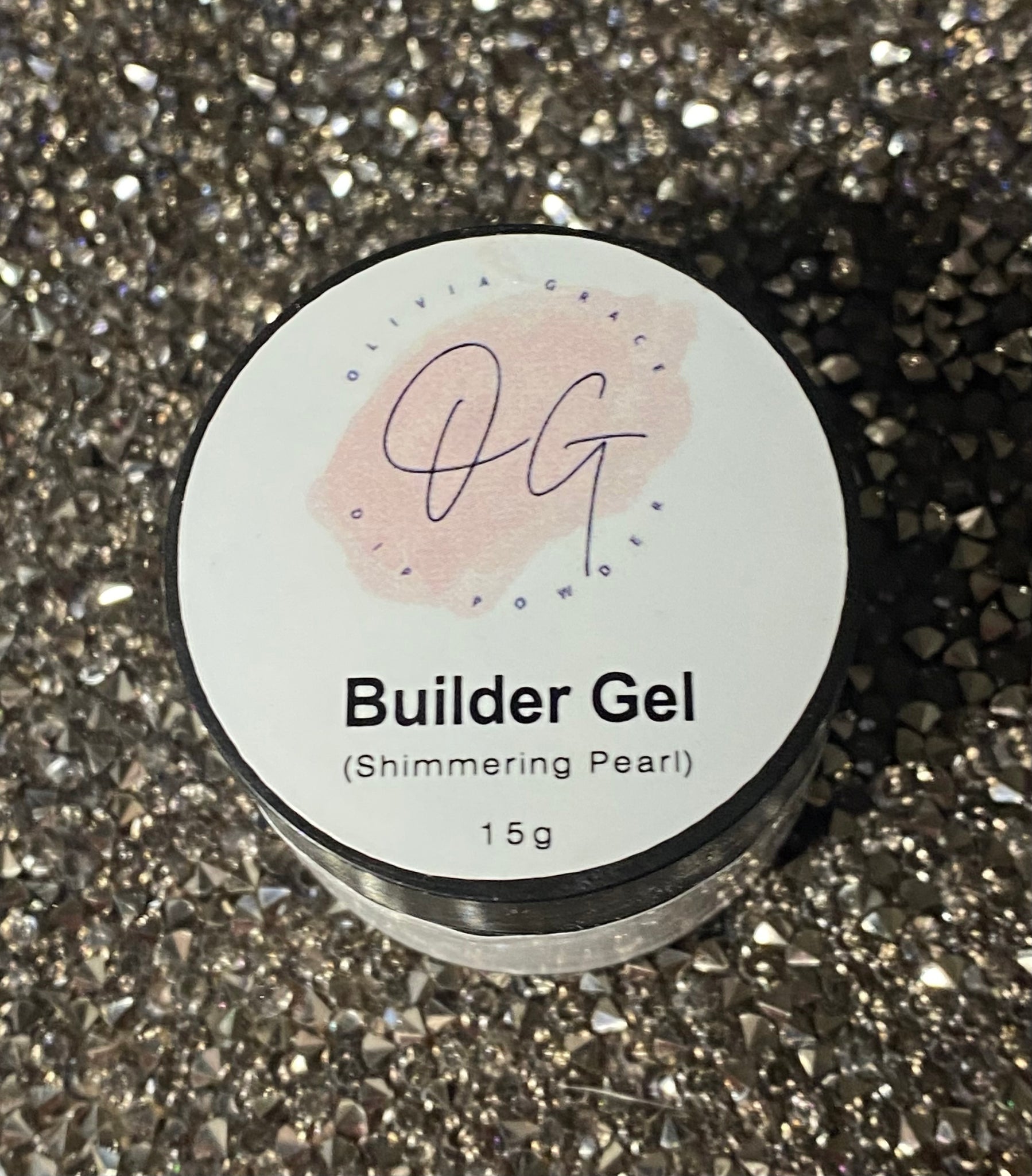 OG Dip Powder Hema Free Builder Gel in a Jar Mini Shimmering Pearl