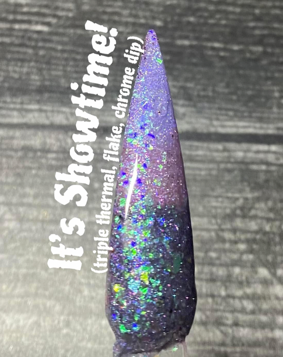 It's Showtime! (thermal, chrome, flake) Nail Dip Powder ***READ DESCRIPTION BEFORE PURCHASING