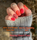 Resting Beach Face, Are You Squidding Me?, and Girls Just Wanna Have Sun Nail Dip Powder